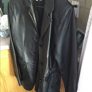 Genuine Leather Blazer